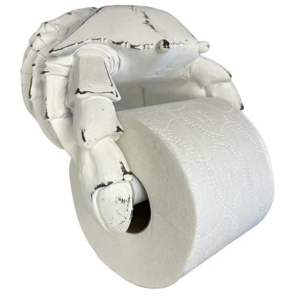 Crab Wall Mount Toilet Paper Roll Holder - Unique Decorative Rustic Nautical